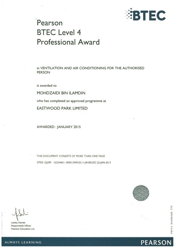 Authorised Person Healthcare HVAC