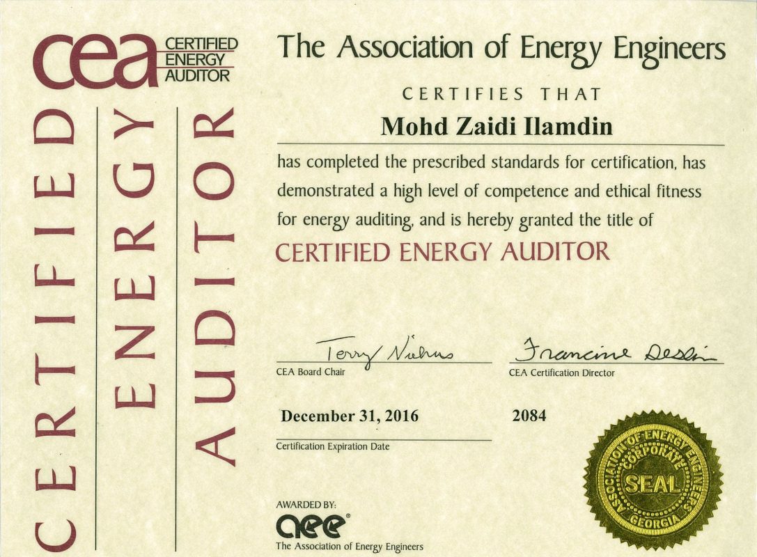 Certified Energy Auditor