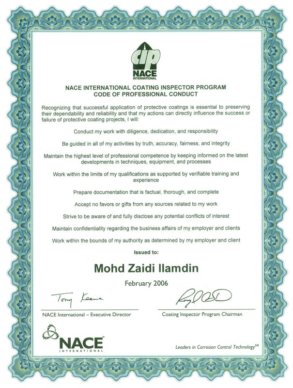 Corrosion Coating Inspector