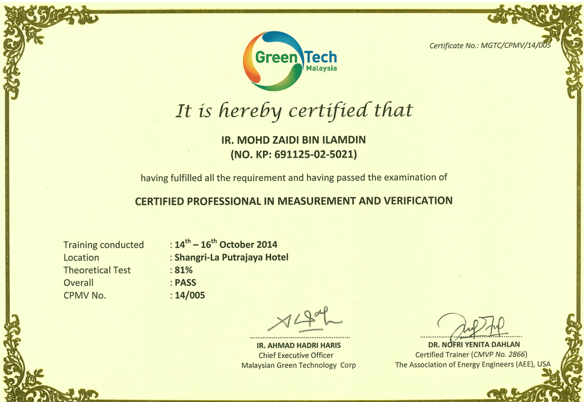 Certified Professional Measurement & Verification (CPMV)